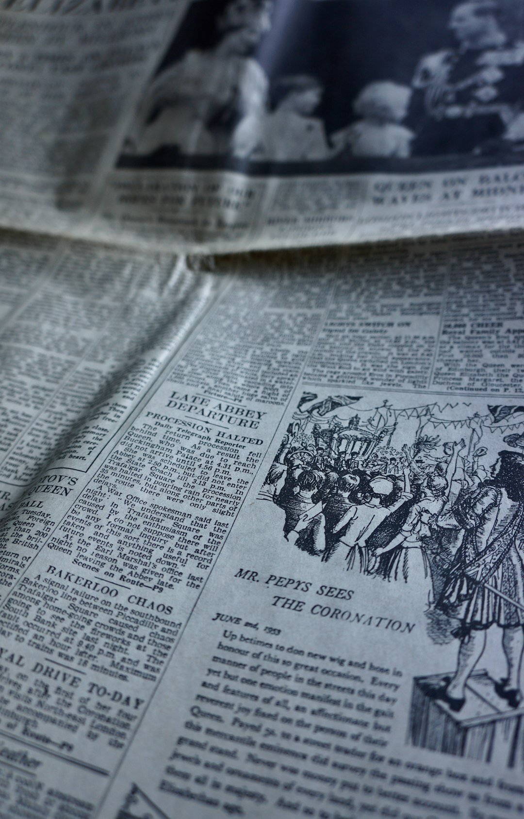 old newspaper clipping