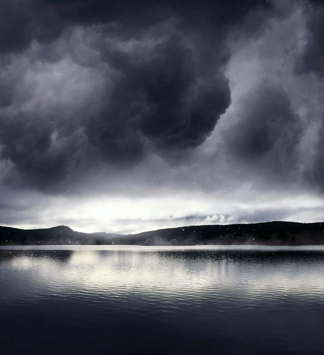 dark stormy night scene